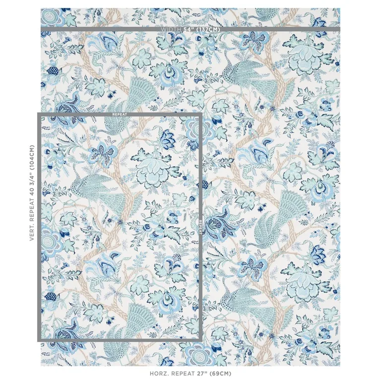 Schumacher 180052 Aveline Linen Seaglass fabric swatch