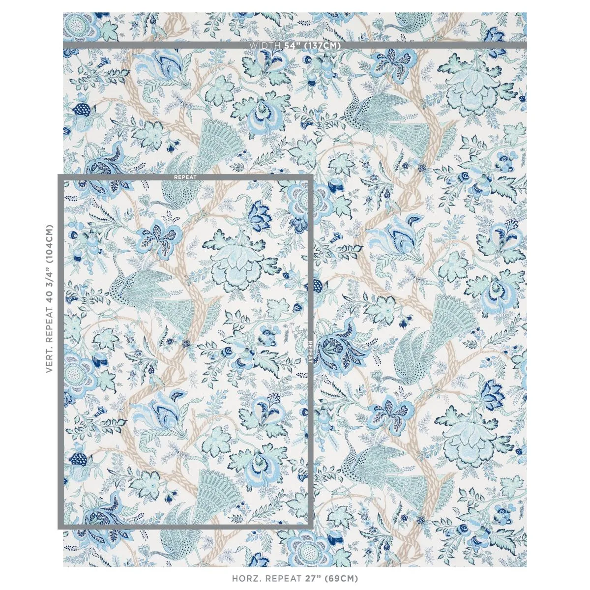Schumacher 180052 Aveline Linen Seaglass fabric swatch