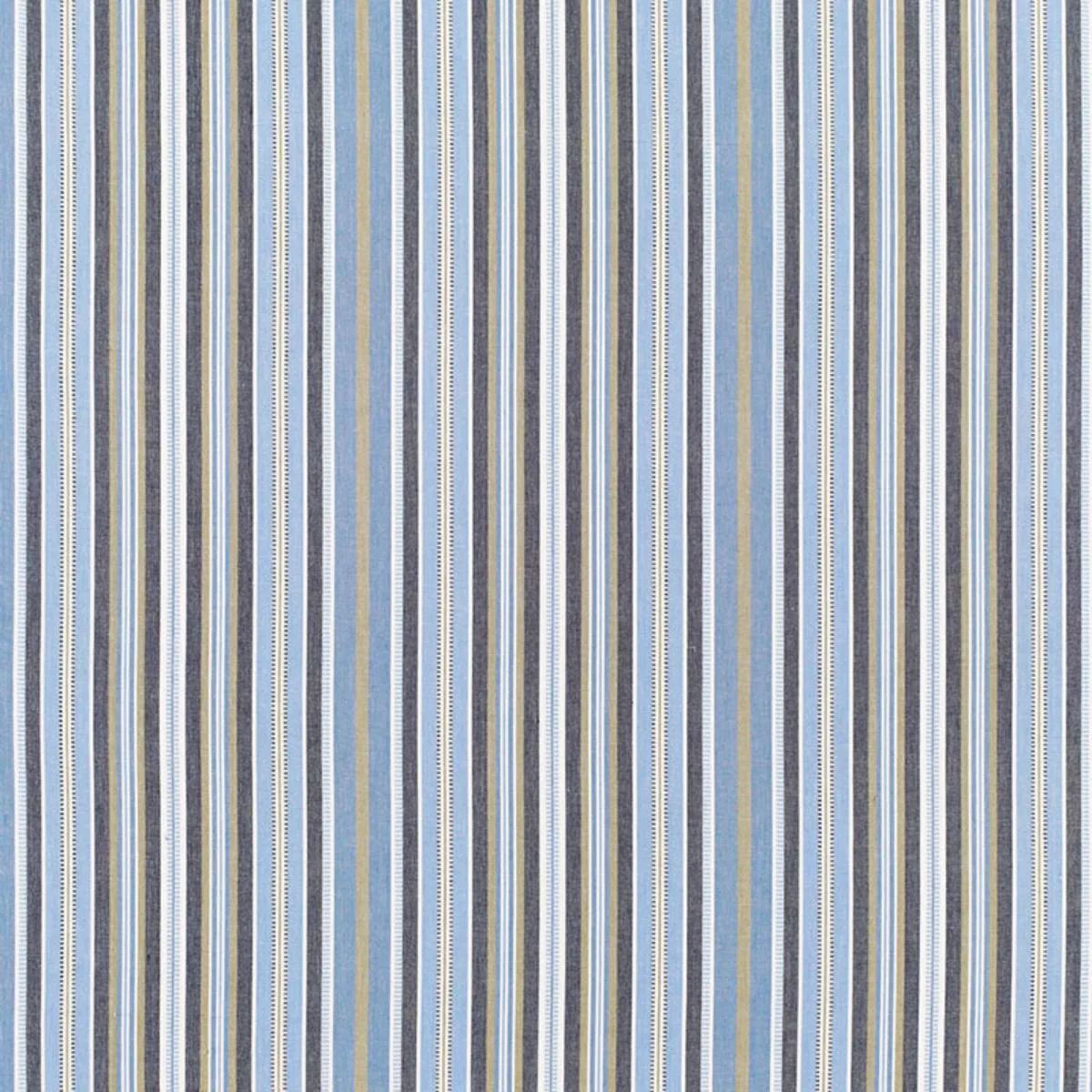 Schumacher 68681 Avignon Stripe Bleu fabric swatch