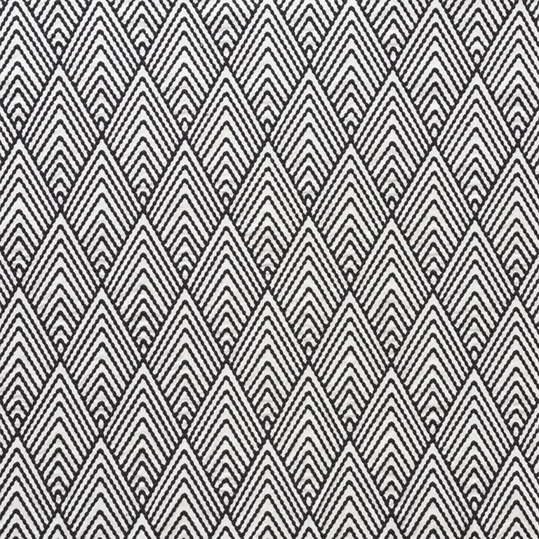 Schumacher 75372 Avila Embroidery Black fabric swatch