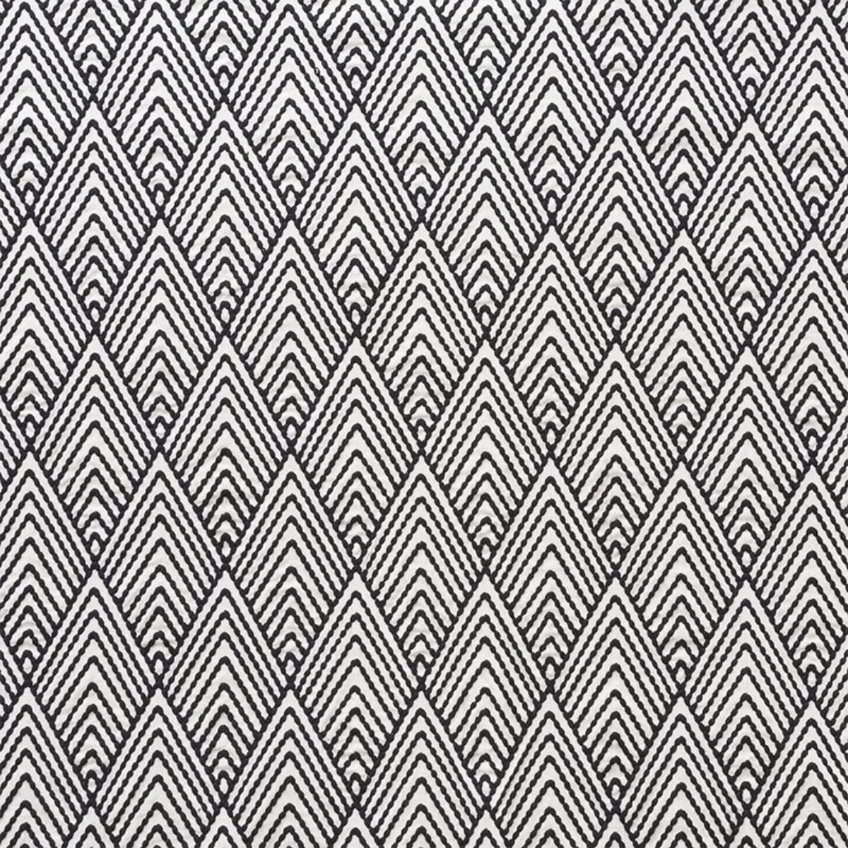 Schumacher 75372 Avila Embroidery Black fabric swatch