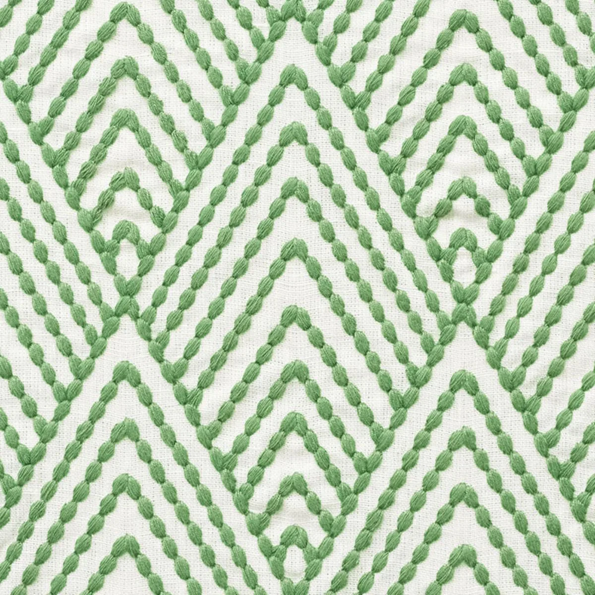 Schumacher 75370 Avila Embroidery Green fabric swatch