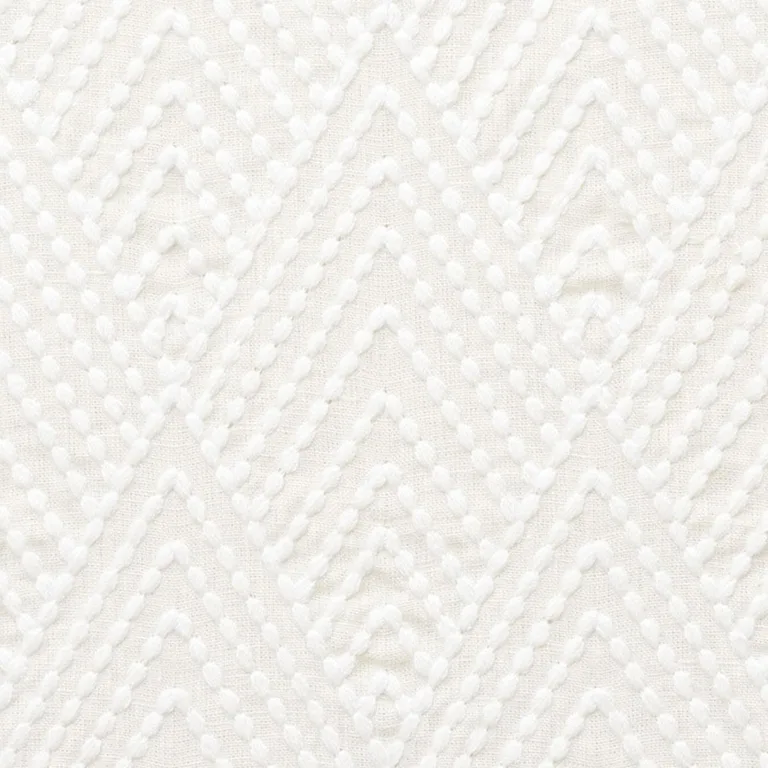 Schumacher 75373 Avila Embroidery Ivory fabric swatch