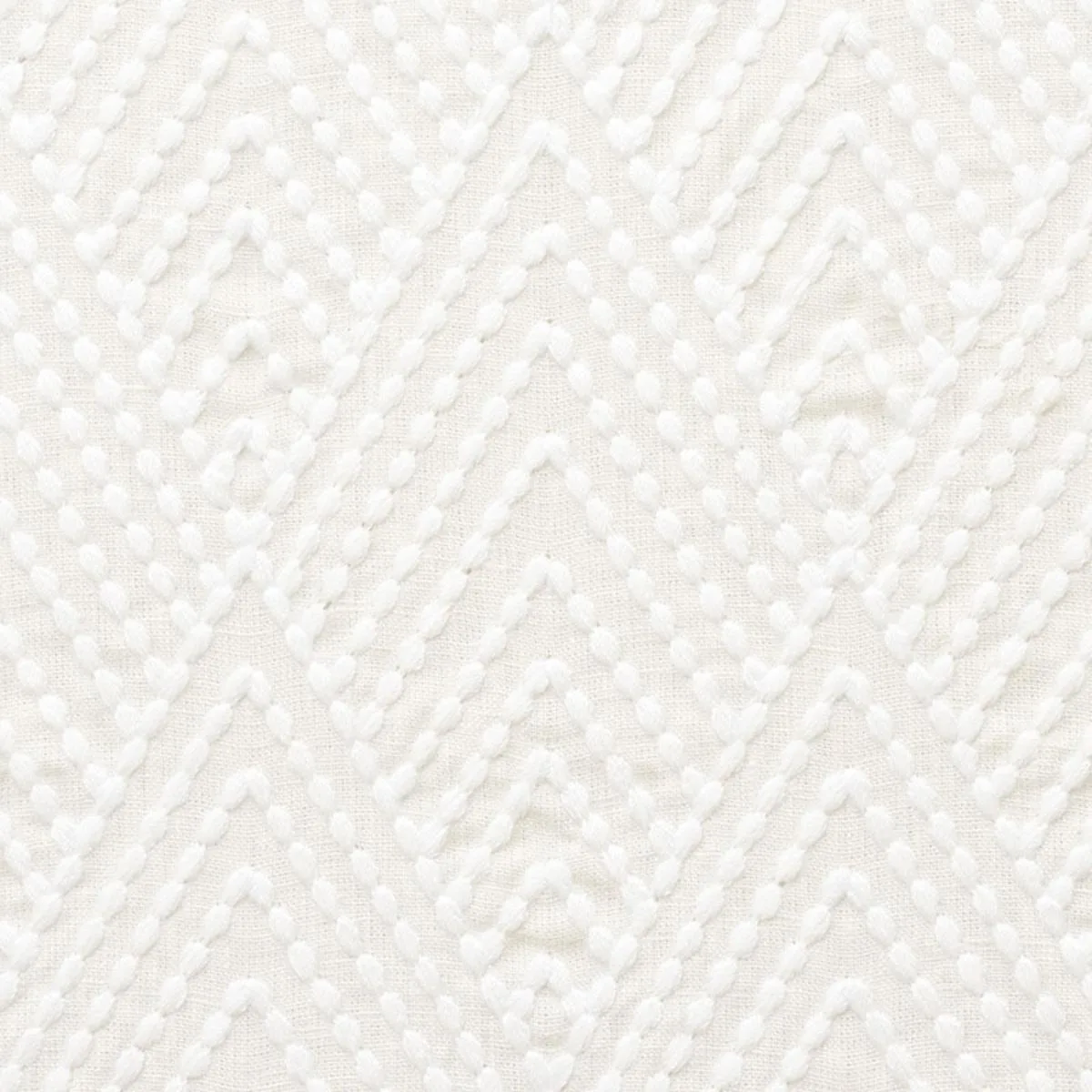 Schumacher 75373 Avila Embroidery Ivory fabric swatch