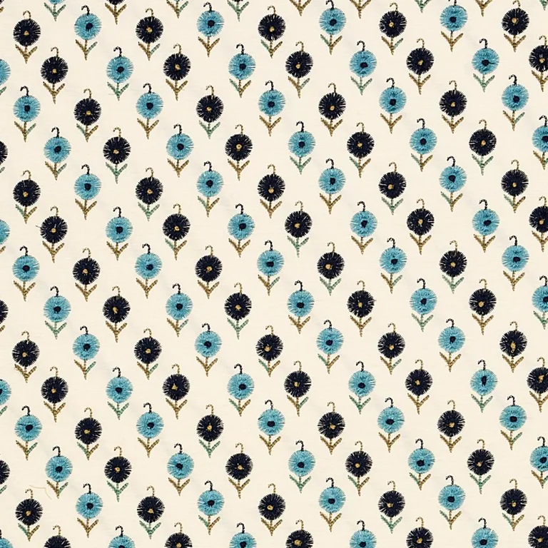 Schumacher 70210 Avodica Embroidery Aegean fabric swatch