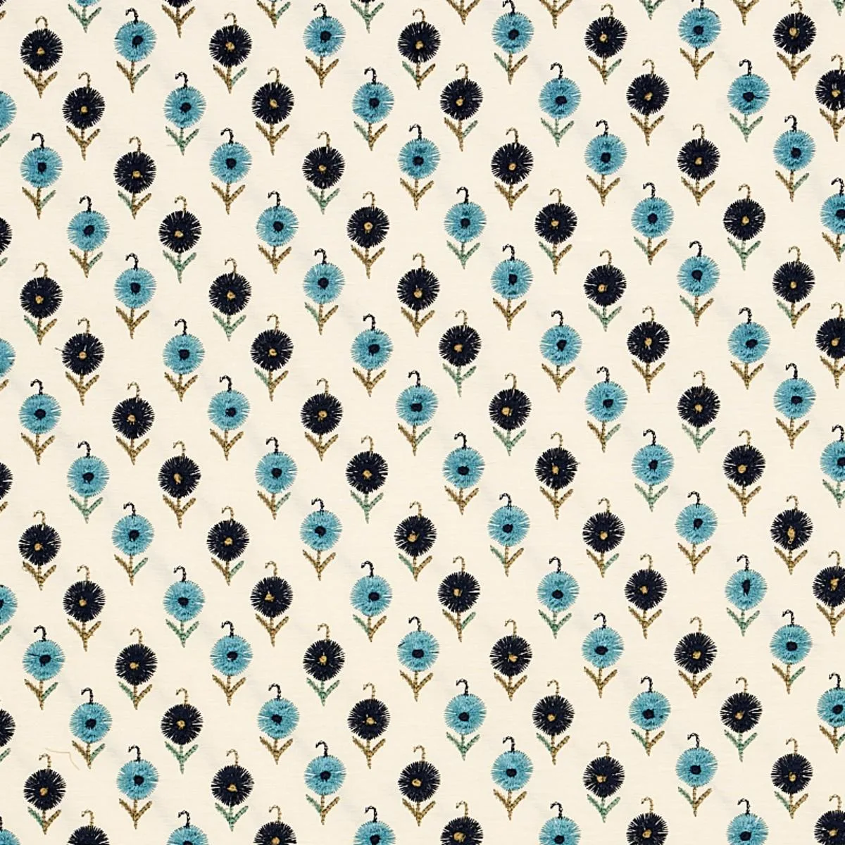 Schumacher 70210 Avodica Embroidery Aegean fabric swatch
