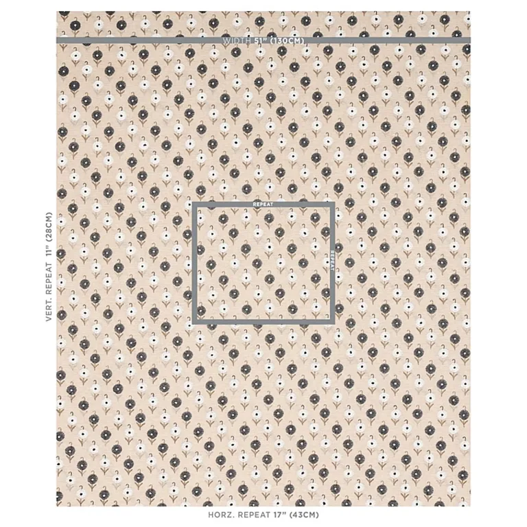Schumacher 70212 Avodica Embroidery Moonstone fabric swatch