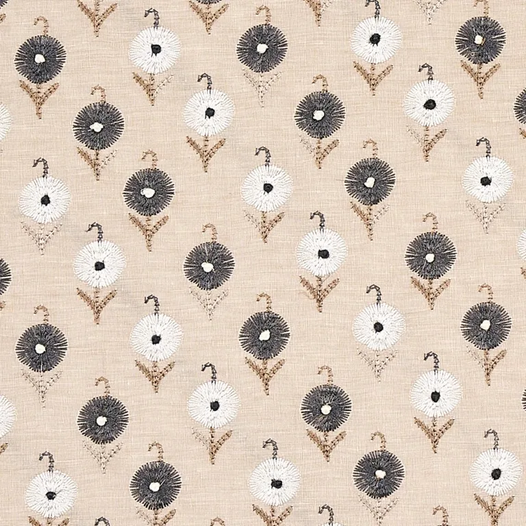Schumacher 70212 Avodica Embroidery Moonstone fabric swatch