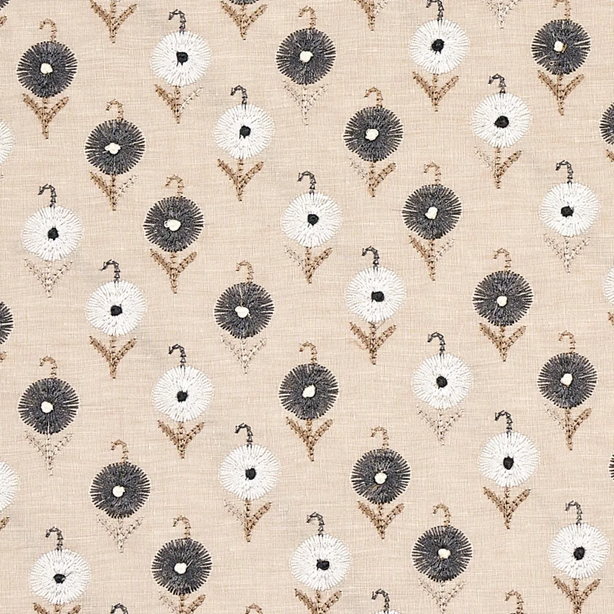 Schumacher 70212 Avodica Embroidery Moonstone fabric swatch