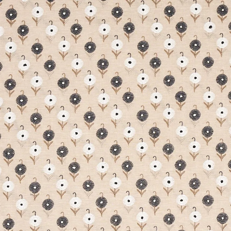 Schumacher 70212 Avodica Embroidery Moonstone fabric swatch