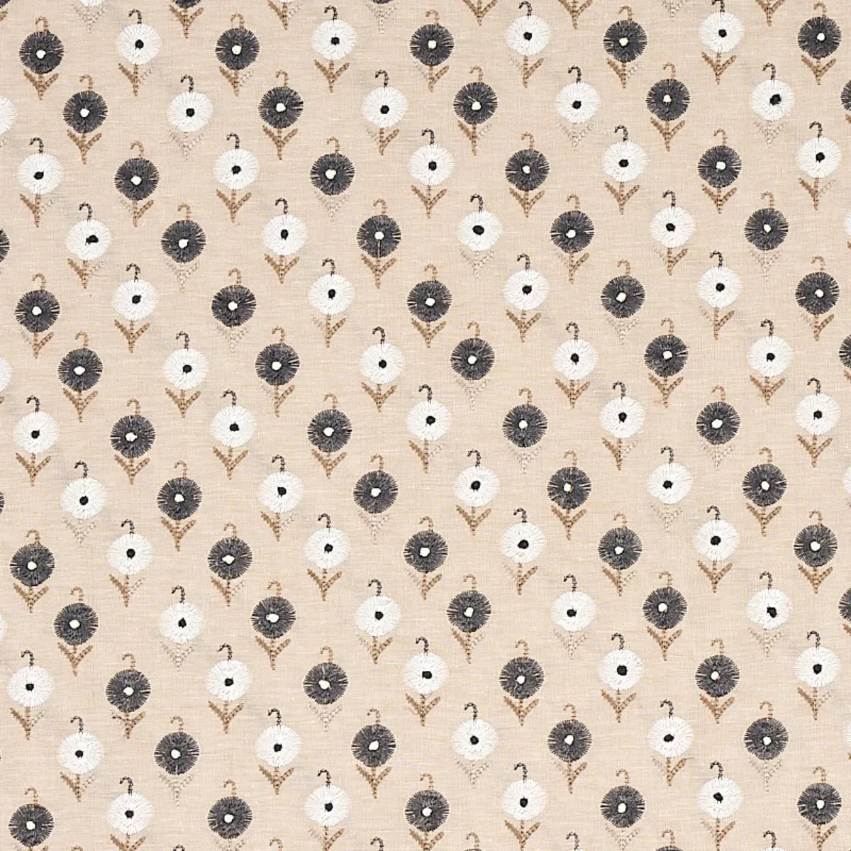 Schumacher 70212 Avodica Embroidery Moonstone fabric swatch