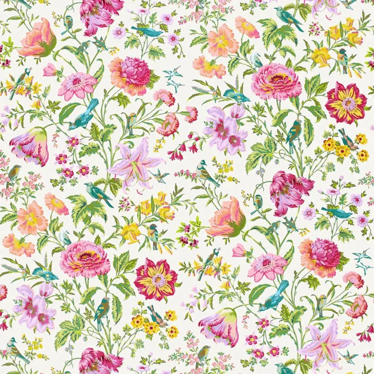 Schumacher 175220 Avondale Floral Meadow fabric swatch