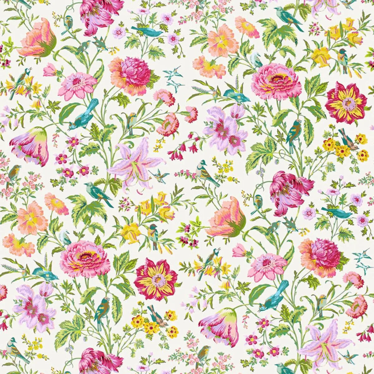 Schumacher 175220 Avondale Floral Meadow fabric swatch