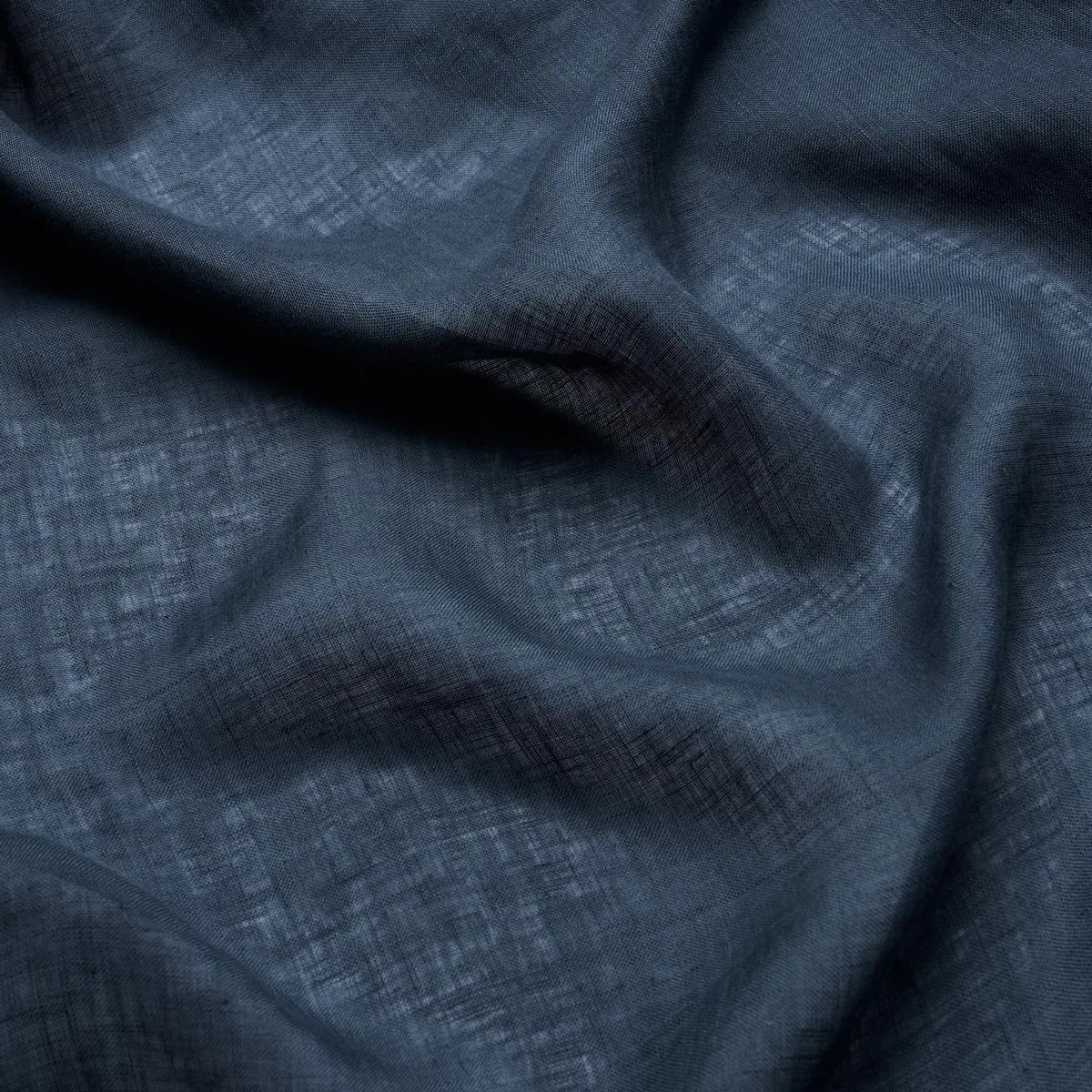 Schumacher 84928 Aya Sheer Navy fabric swatch