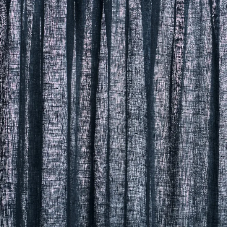 Schumacher 84928 Aya Sheer Navy fabric swatch