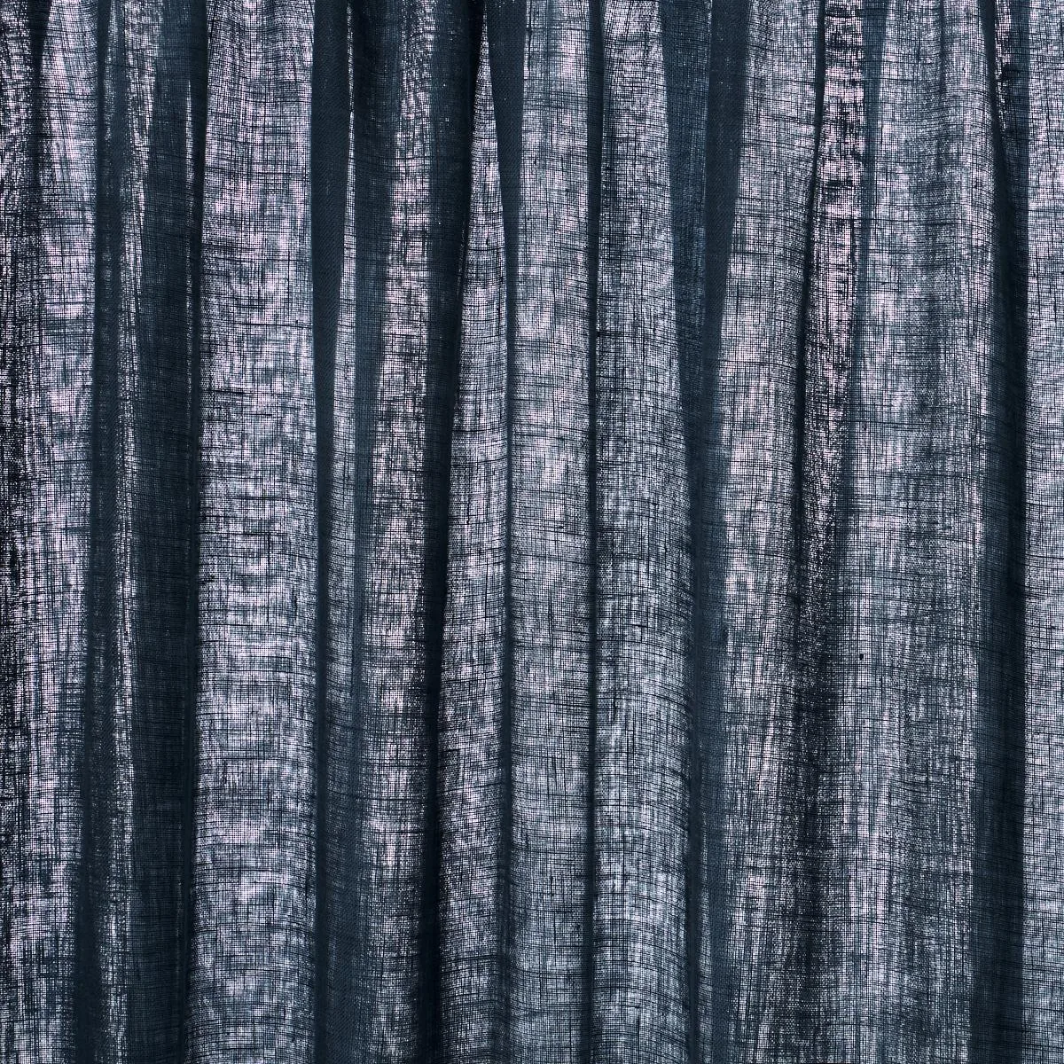 Schumacher 84928 Aya Sheer Navy fabric swatch