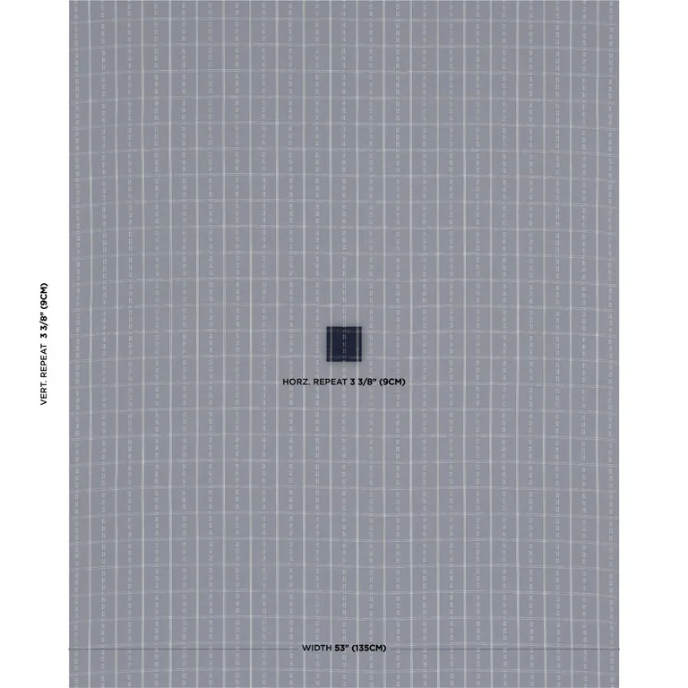 Schumacher 86722 Ayan Indigo fabric swatch