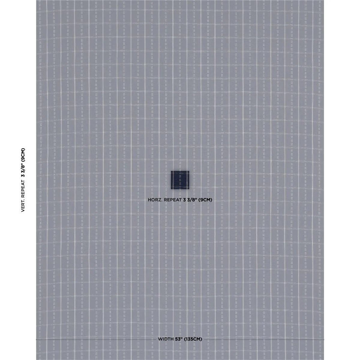 Schumacher 86722 Ayan Indigo fabric swatch