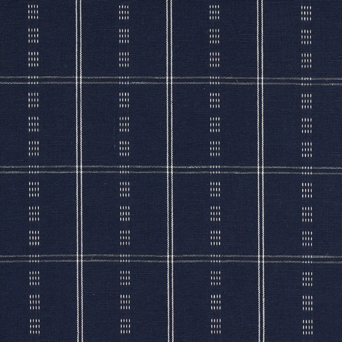 Schumacher 86722 Ayan Indigo fabric swatch