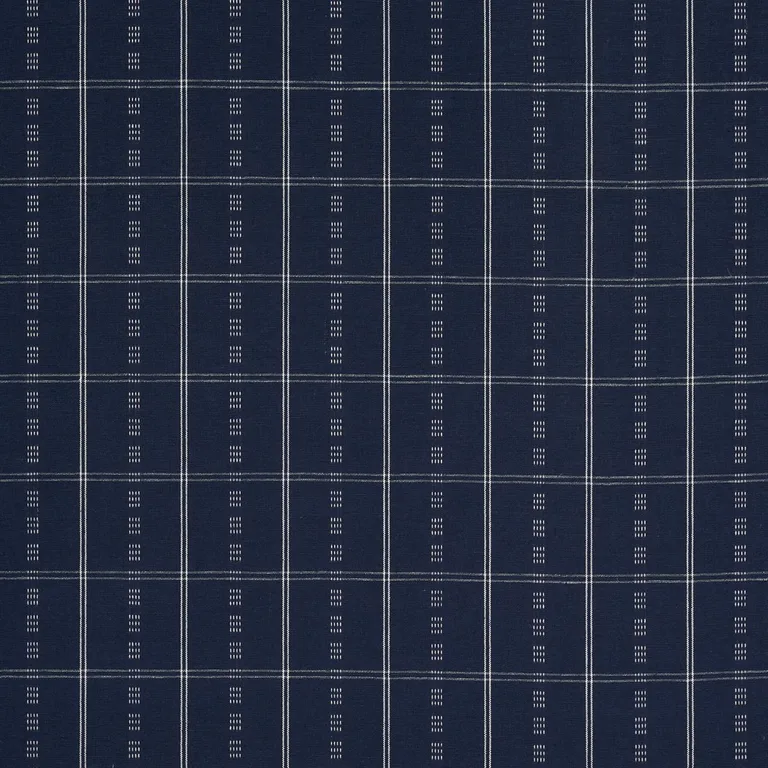 Schumacher 86722 Ayan Indigo fabric swatch