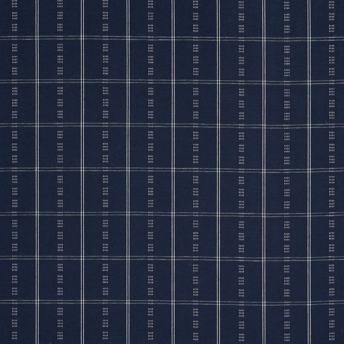 Schumacher 86722 Ayan Indigo fabric swatch