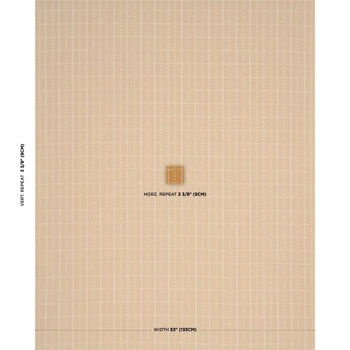 Schumacher 86721 Ayan Ochre fabric swatch