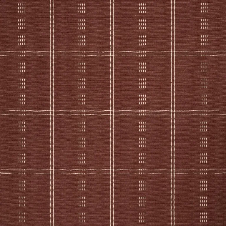 Schumacher 86720 Ayan Terracotta fabric swatch