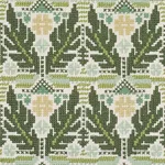 Schumacher 86551 Ayla Embroidery Green fabric swatch