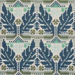 Schumacher 86550 Ayla Embroidery Ocean fabric swatch