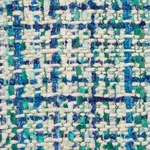 Schumacher 54236 Babe's Tweed Peacock fabric swatch