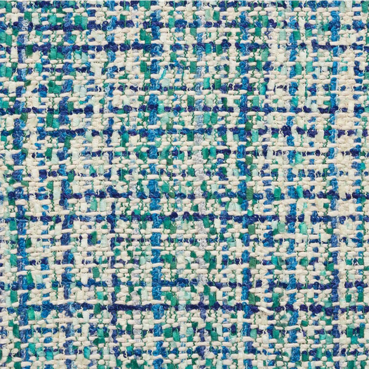 Schumacher 54236 Babe's Tweed Peacock fabric swatch