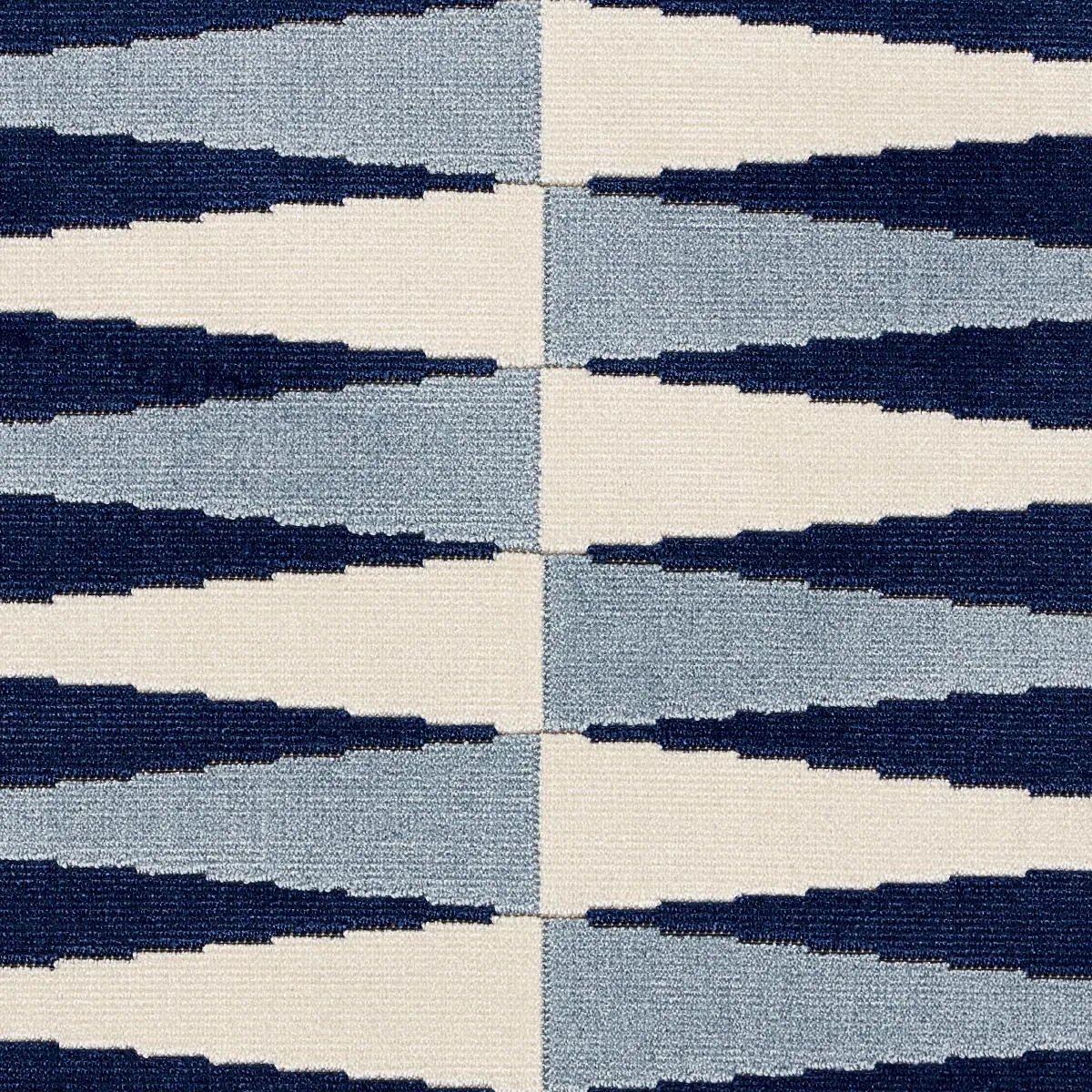 Schumacher 83200 Backgammon Cut Velvet Blue fabric swatch