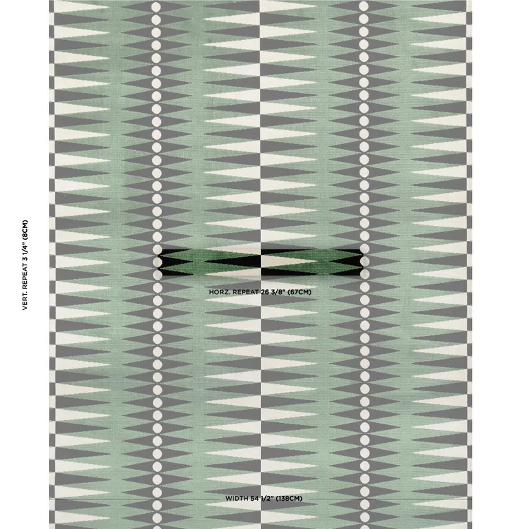 Schumacher 83202 Backgammon Cut Velvet Green fabric swatch