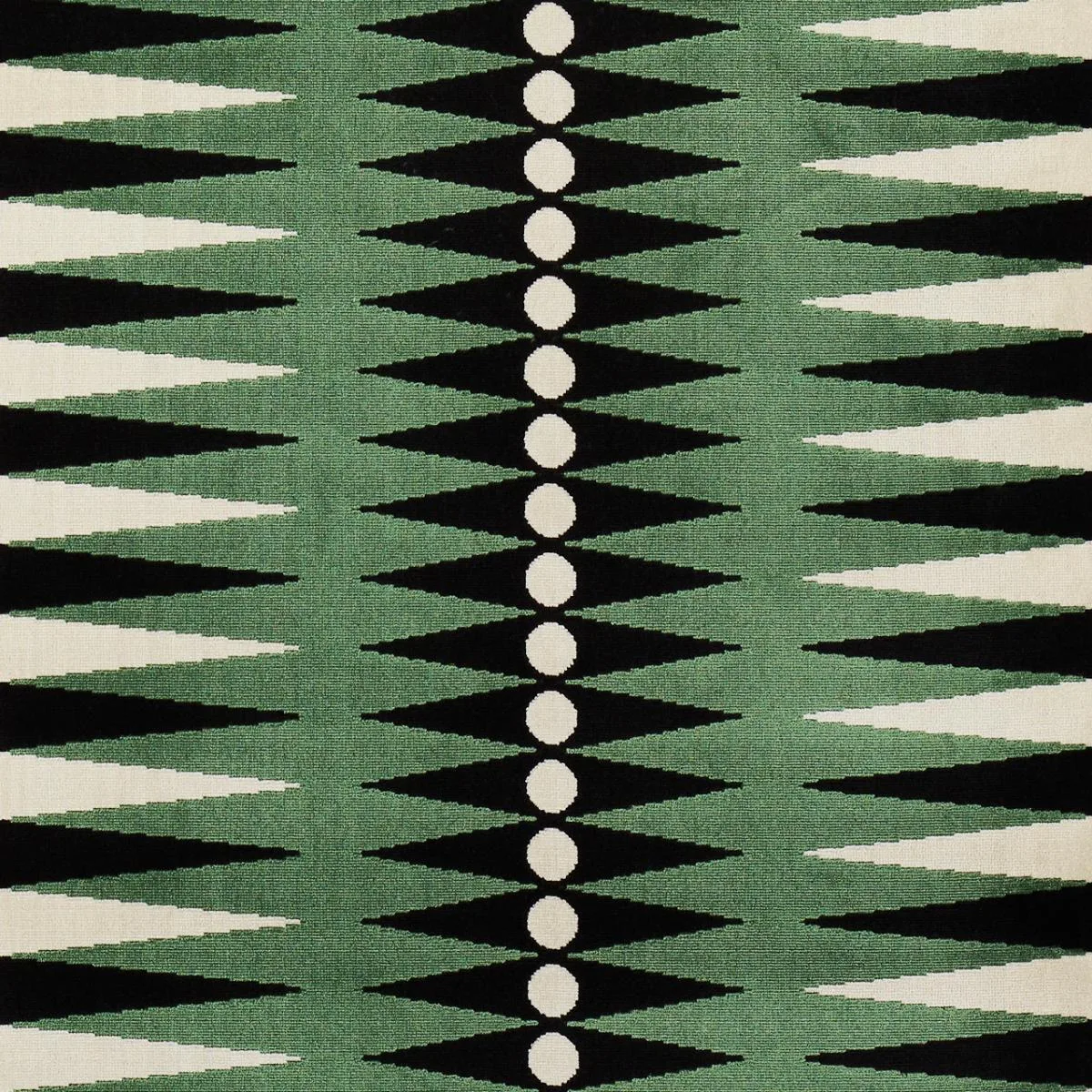 Schumacher 83202 Backgammon Cut Velvet Green fabric swatch