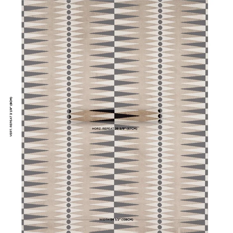 Schumacher 83201 Backgammon Cut Velvet Neutral fabric swatch