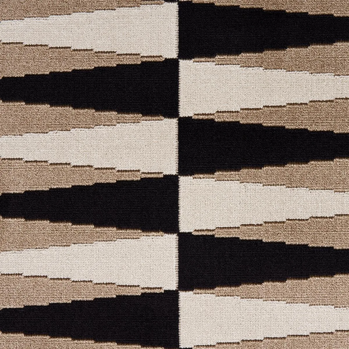 Schumacher 83201 Backgammon Cut Velvet Neutral fabric swatch