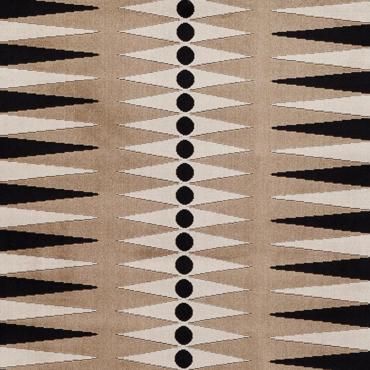 Schumacher 83201 Backgammon Cut Velvet Neutral fabric swatch