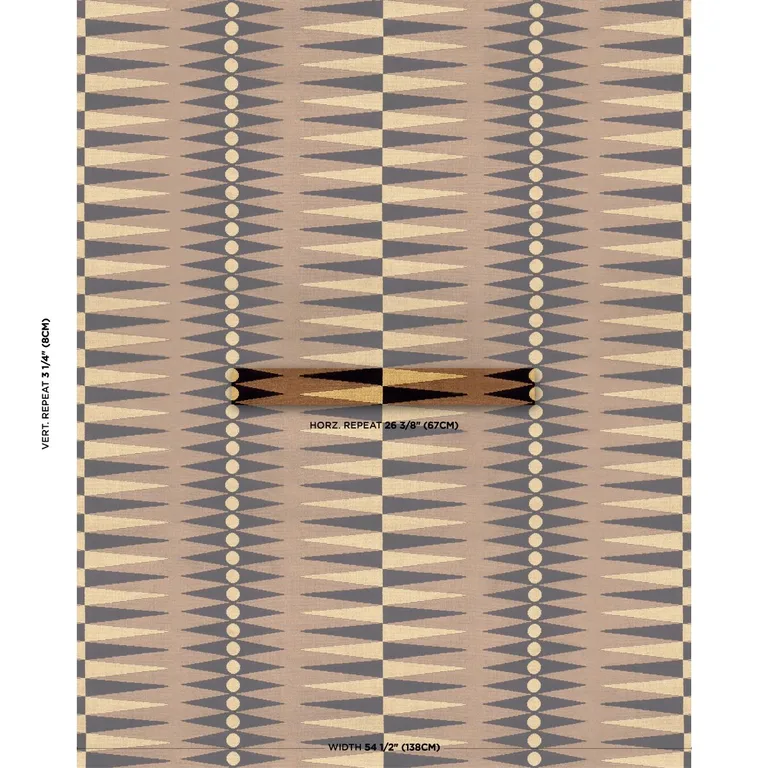 Schumacher 83203 Backgammon Cut Velvet Ochre fabric swatch