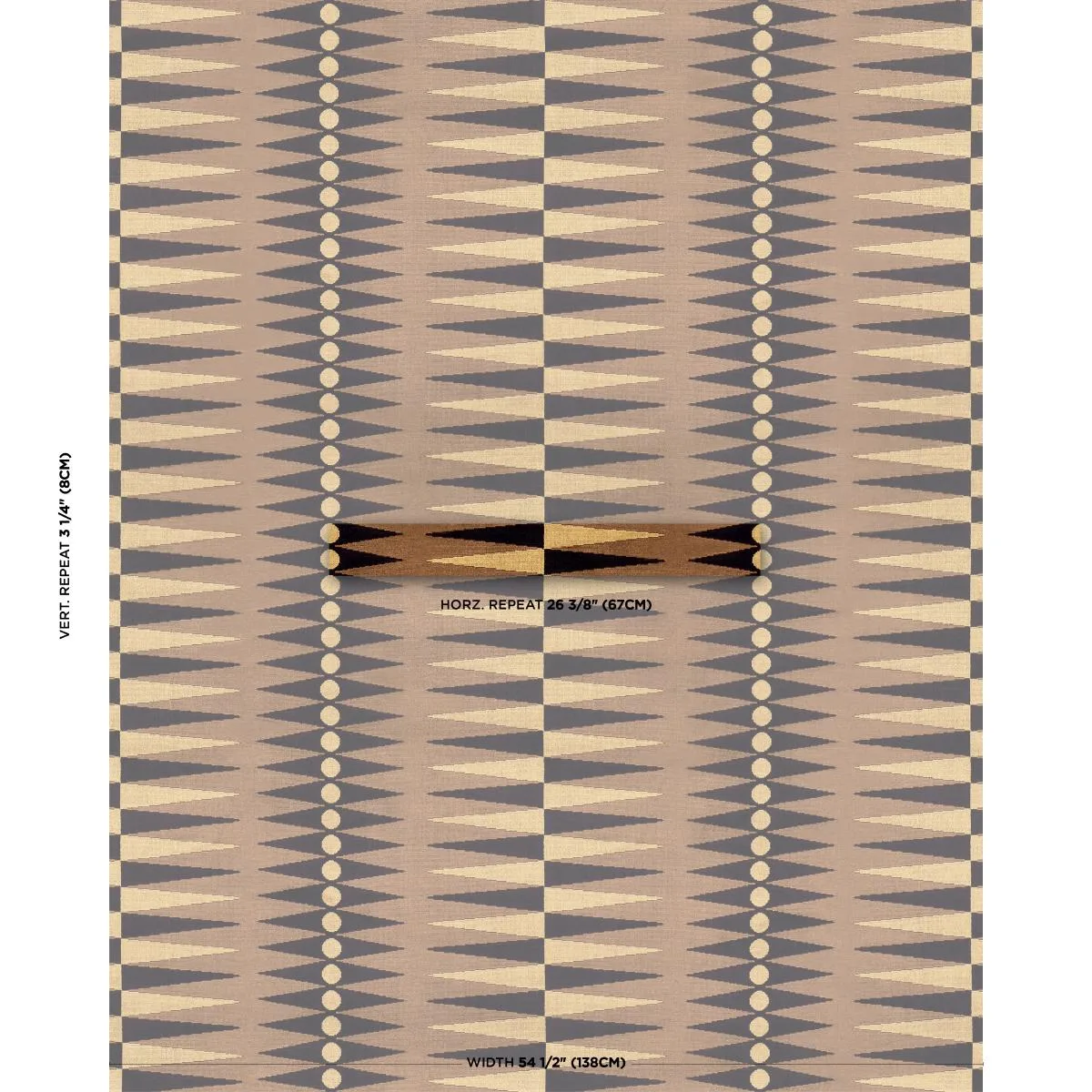 Schumacher 83203 Backgammon Cut Velvet Ochre fabric swatch
