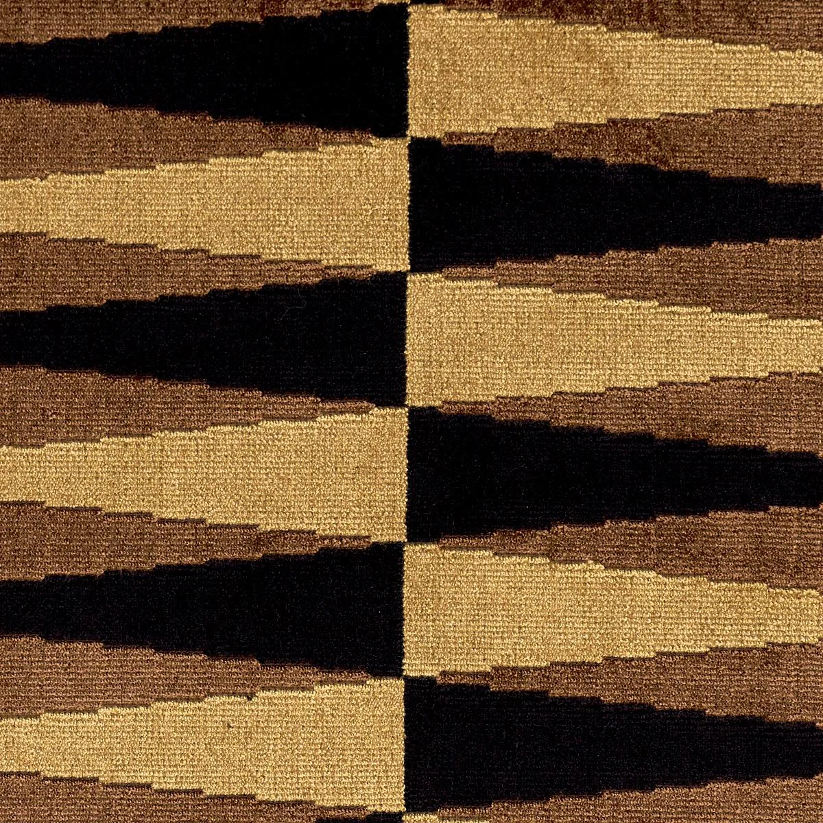 Schumacher 83203 Backgammon Cut Velvet Ochre fabric swatch