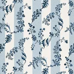 Schumacher 175590 Bagatelle Bleu Marine fabric swatch