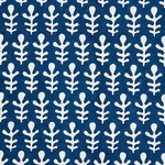 Schumacher 179241 Bagru Hand Block Print Dark Blue fabric swatch