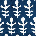 Schumacher 179241 Bagru Hand Block Print Dark Blue fabric swatch