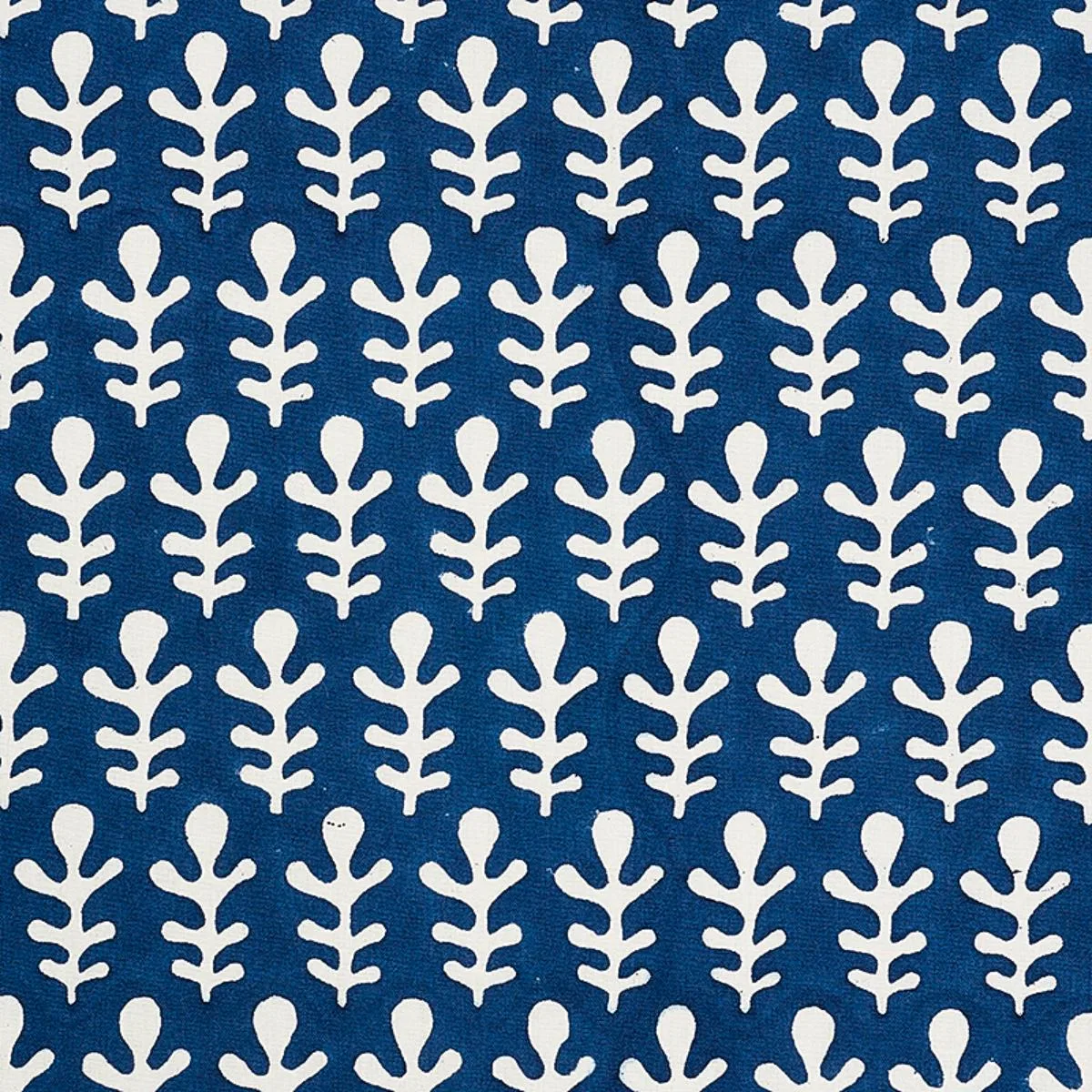 Schumacher 179241 Bagru Hand Block Print Dark Blue fabric swatch