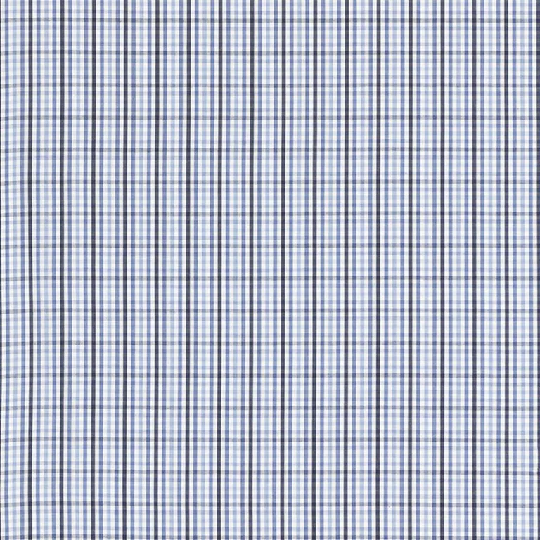 Schumacher 68052 Bahama Check Cornflower fabric swatch