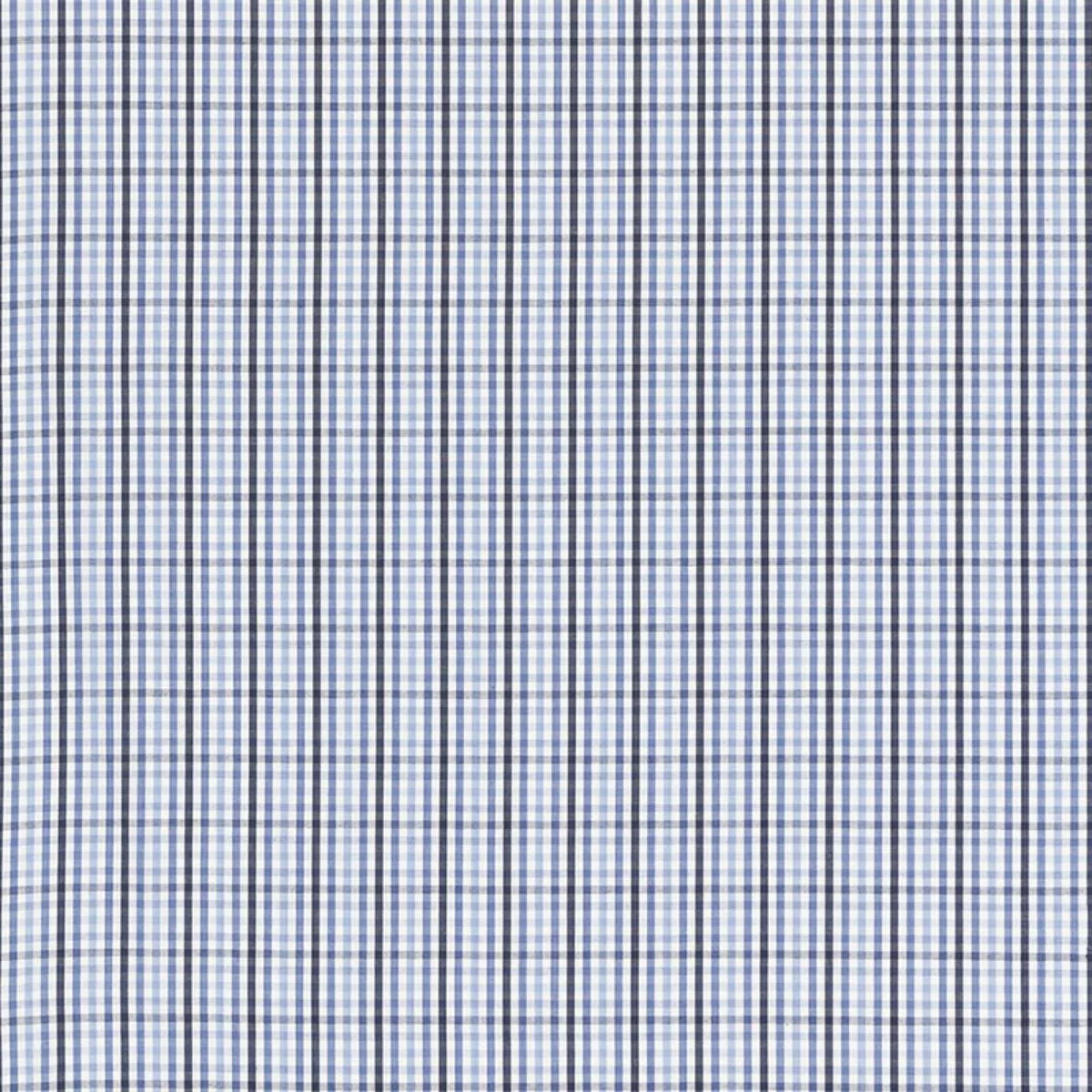 Schumacher 68052 Bahama Check Cornflower fabric swatch