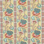 Schumacher 181861 Bailey Botanical Gold fabric swatch