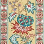 Schumacher 181861 Bailey Botanical Gold fabric swatch