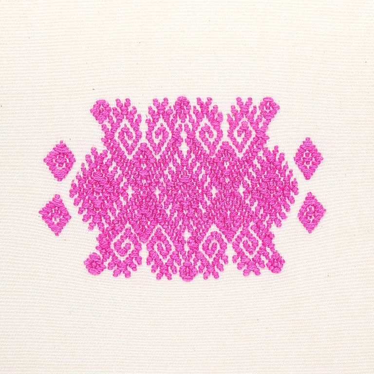 Schumacher 82040 Balamil Handwoven Panel Multi On Ivory fabric swatch
