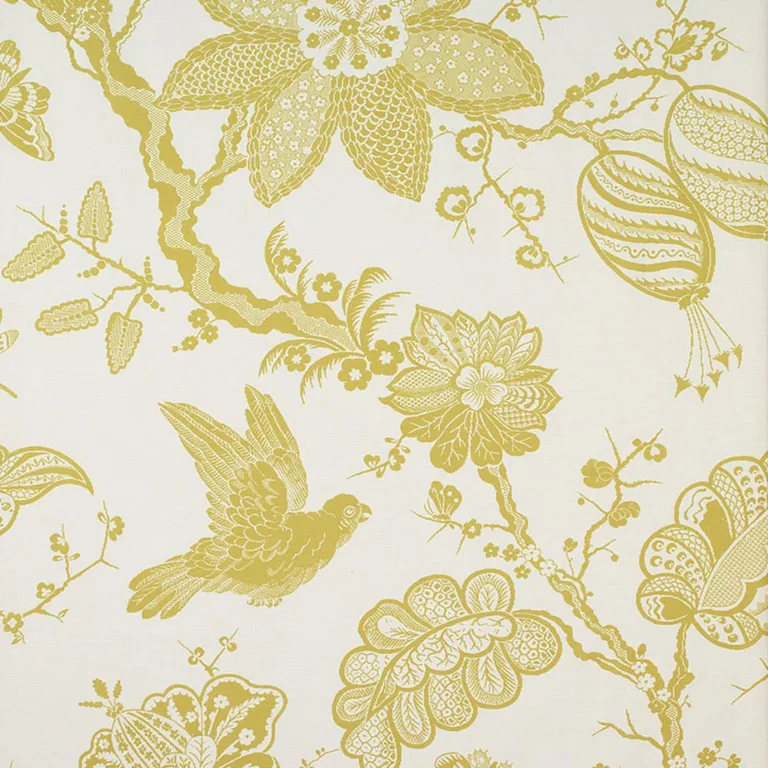 Schumacher 174370 Bali Vine Chartreuse fabric swatch
